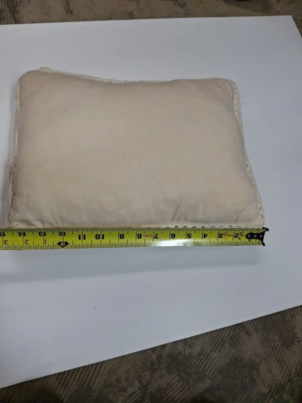 Vtg Decorative Crochet Pillow Cotton -10x15